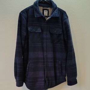 Men's Voyager Blue Plaid Fleece Jacket
